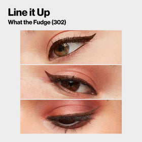 REVLON eyeliner creating a sharp wing, demonstrating waterproof smudge-resistant finish