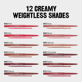 Hand holding Revlon ColorStay pencil in a makeup bag showing portability benefit
