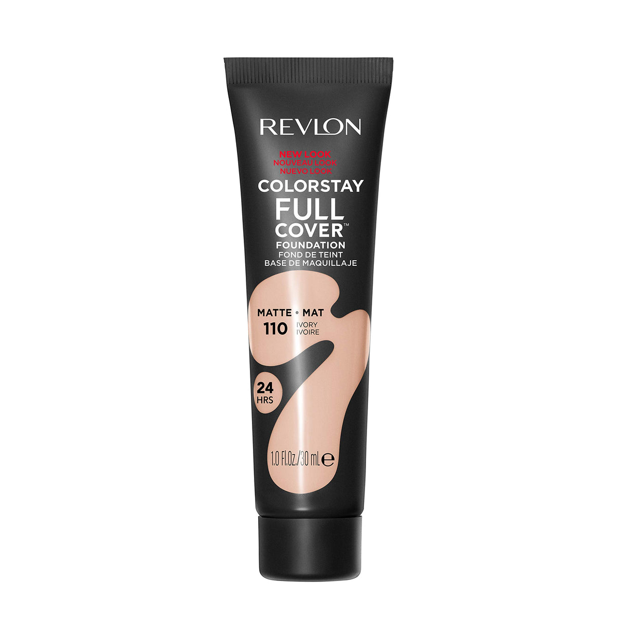 Close-up of matte finish on skin showing Revlon durable, shine-controlled benefit
