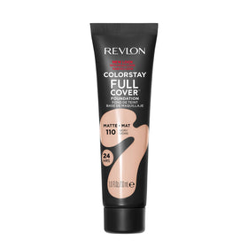 Close-up of matte finish on skin showing Revlon durable, shine-controlled benefit