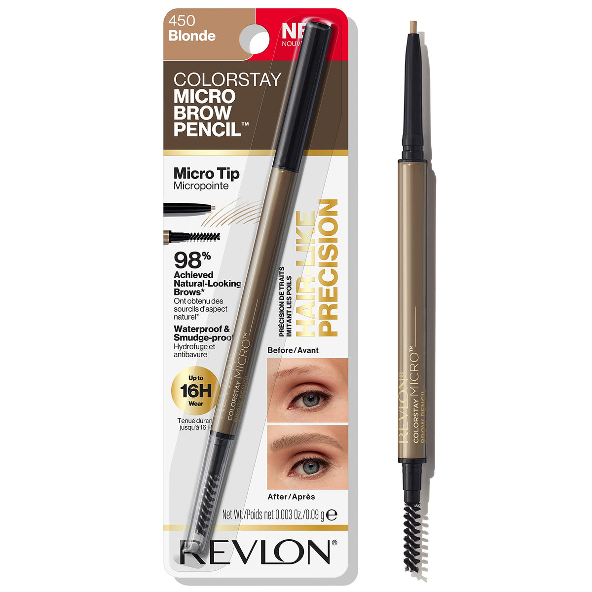 REVLON pencil front packaging showing product and shade for quick selection