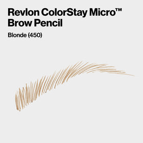 REVLON pencil micro tip closeup demonstrating precise hair-like stroke capability