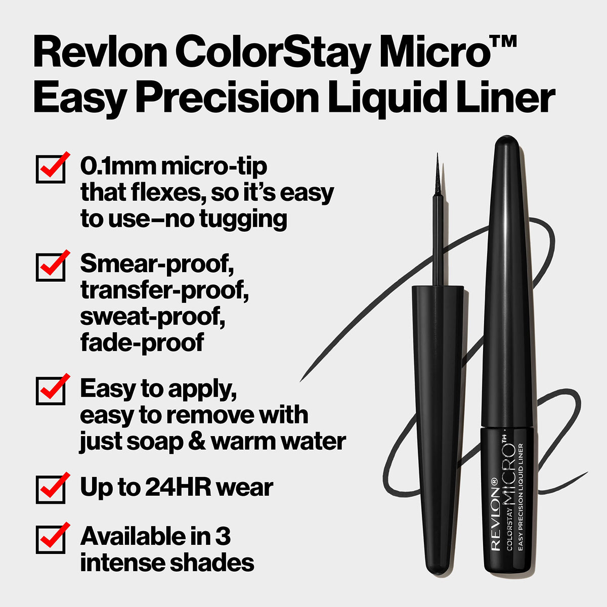REVLON ColorStay pigment swatch on skin demonstrating intense payoff