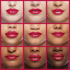 Revlon 480 Unending Red swatch on skin showcasing true pigment payoff