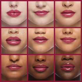 Model wearing Revlon Non-Stop Cherry demonstrating long-wear color