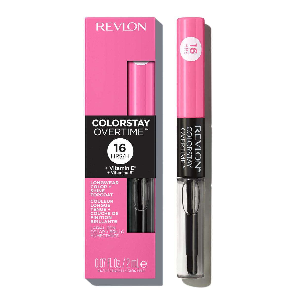 Revlon product front packaging showing shade and dual-ended benefit