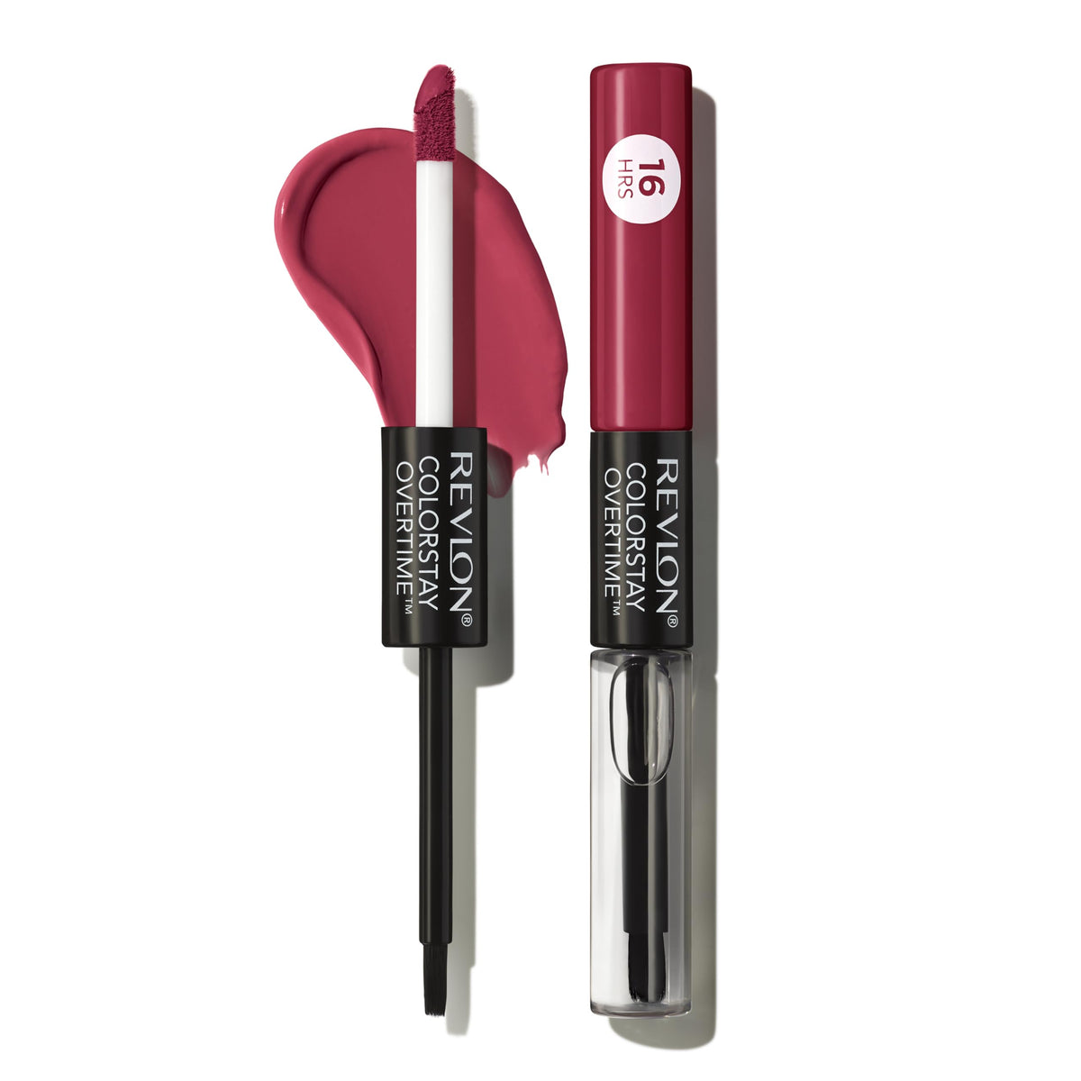 Revlon back of packaging with wear claims and application instructions