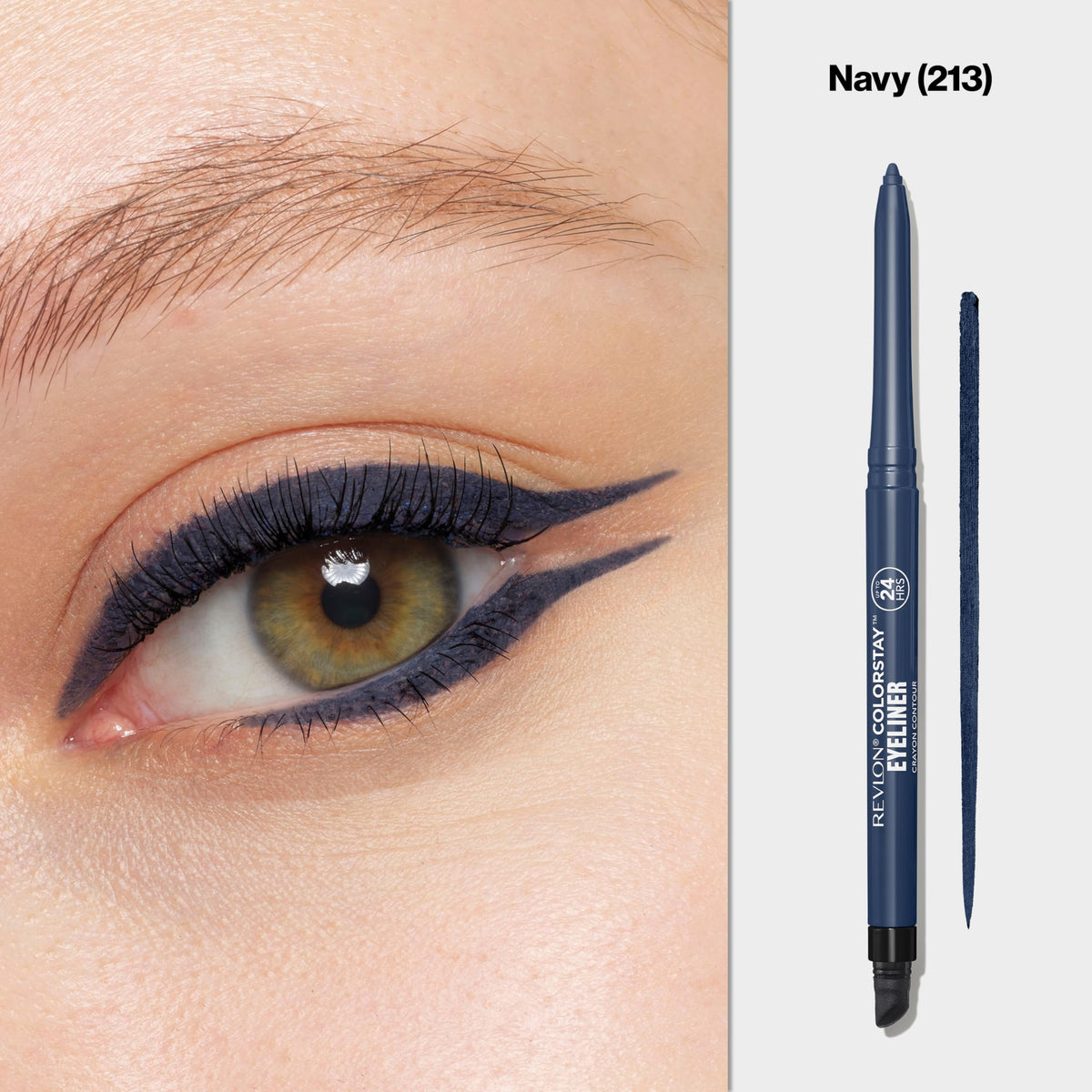 REVLON ColorStay pencil built-in sharpener detail for easy on-the-go sharpening