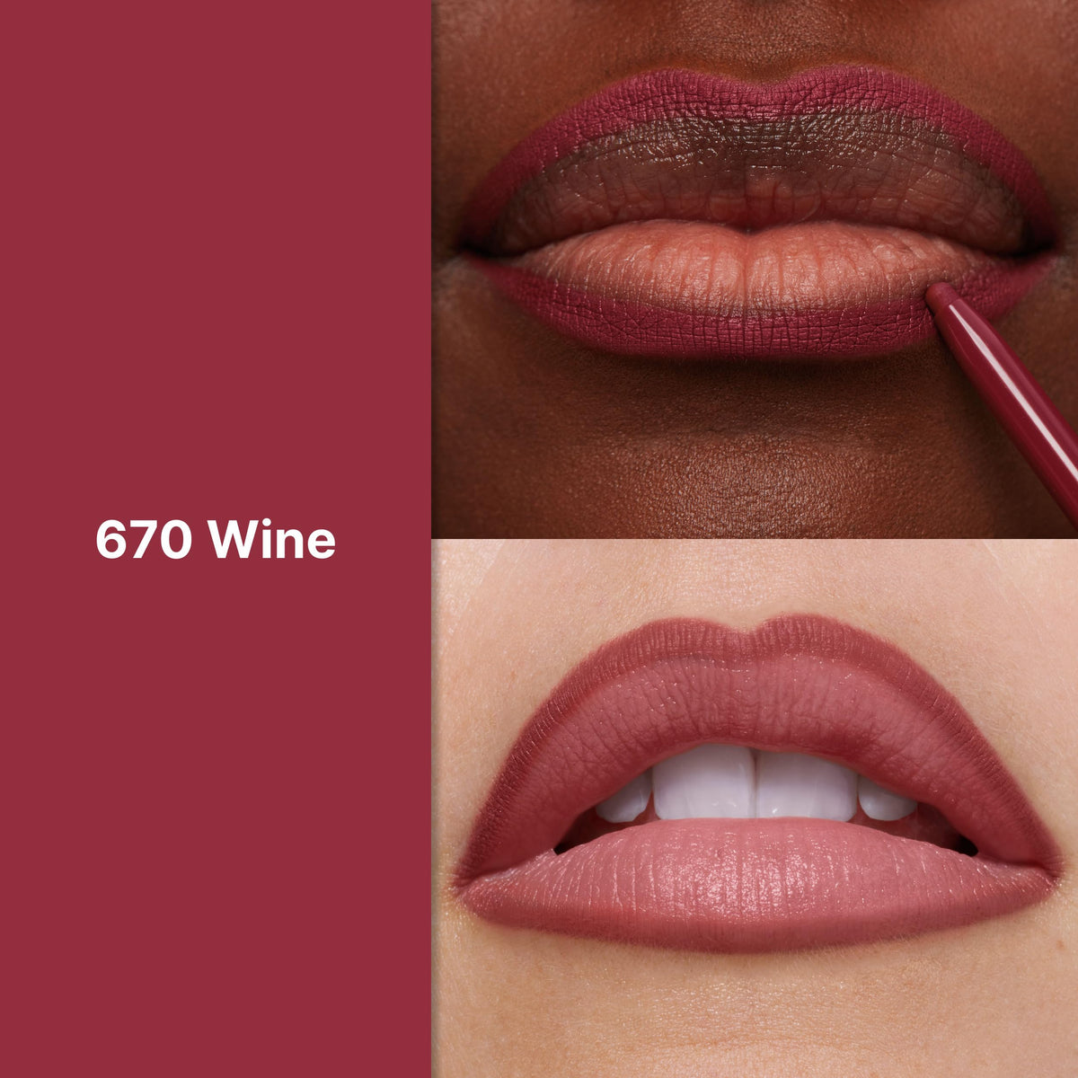 Revlon ColorStay pencil tip close-up showing creamy texture and precise edge