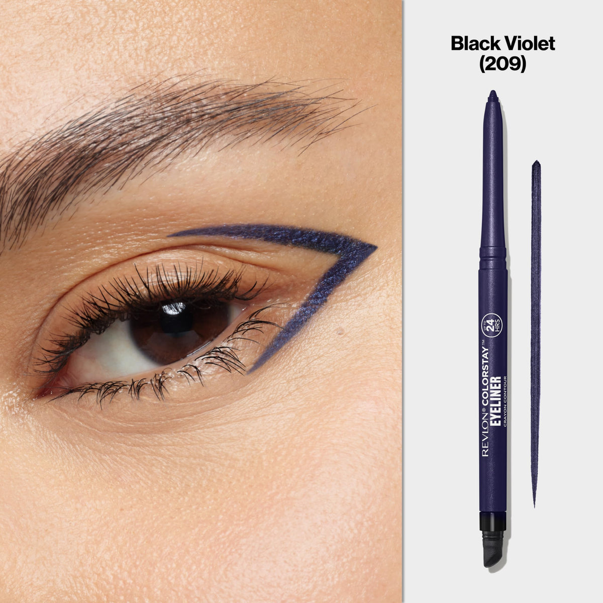 REVLON ColorStay pencil tip close-up highlighting smooth glide and precise line