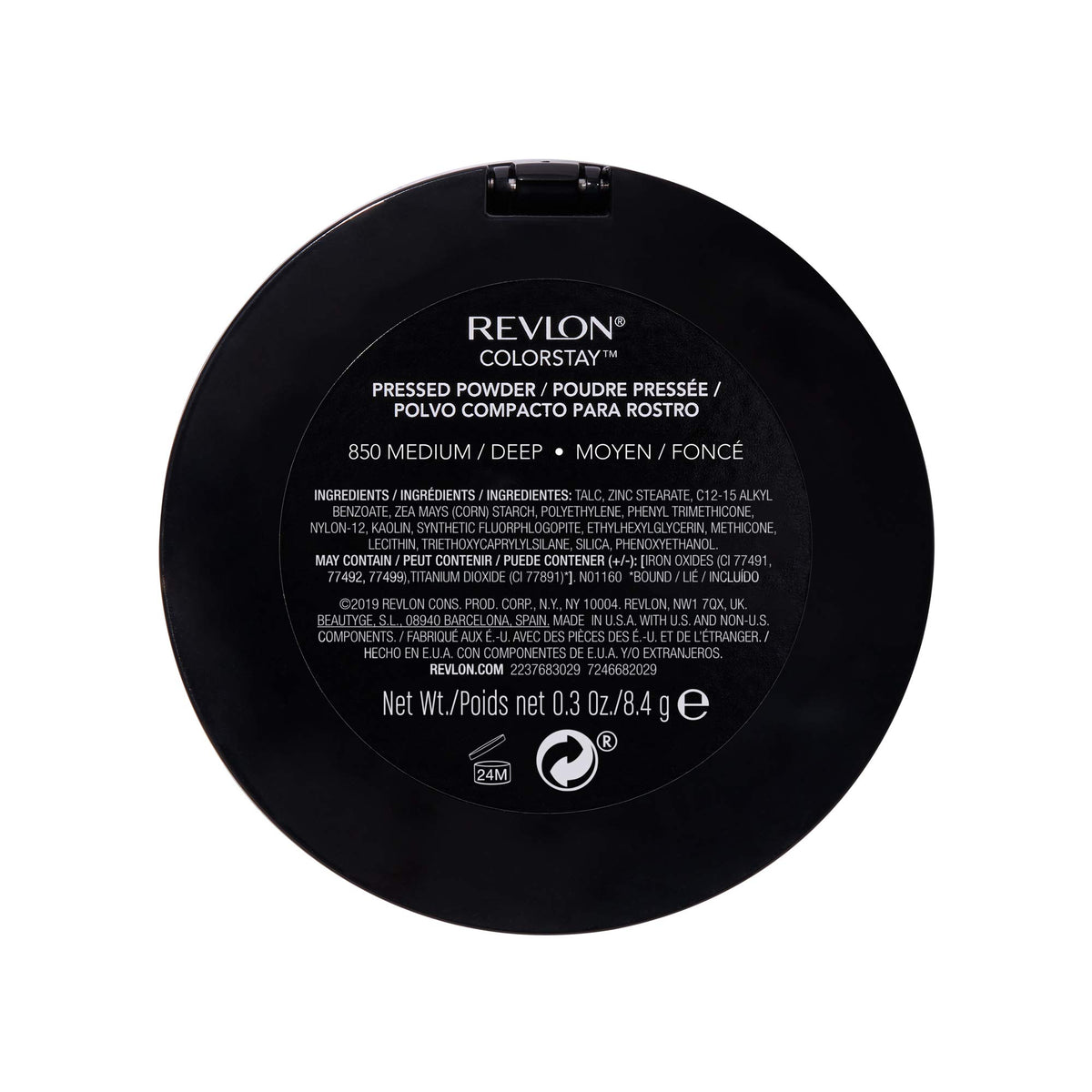 REVLON ColorStay powder inside a makeup bag staged for everyday portable use