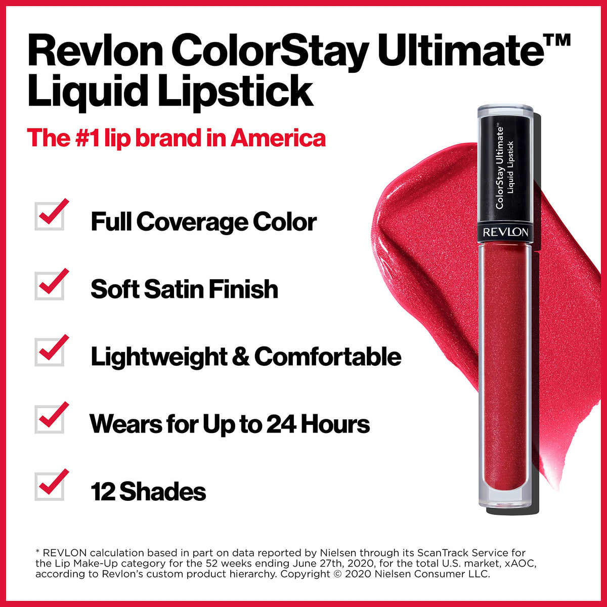 Swatch of Revlon Premier Plum on forearm showing rich color payoff