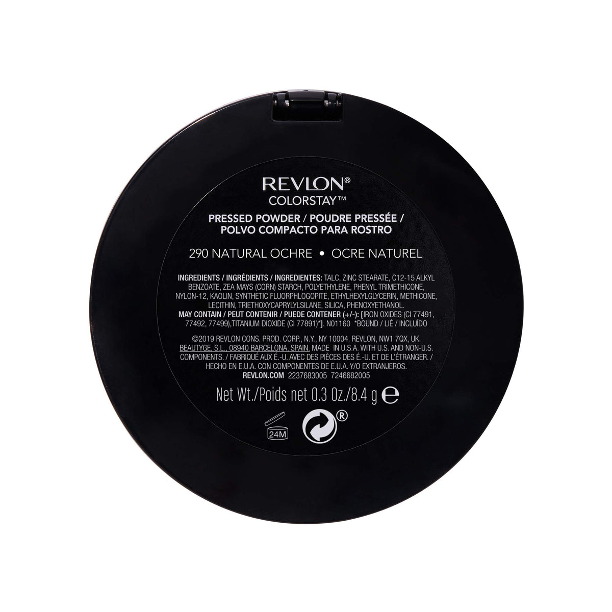 Revlon model applying powder demonstrating fast matte finish benefit
