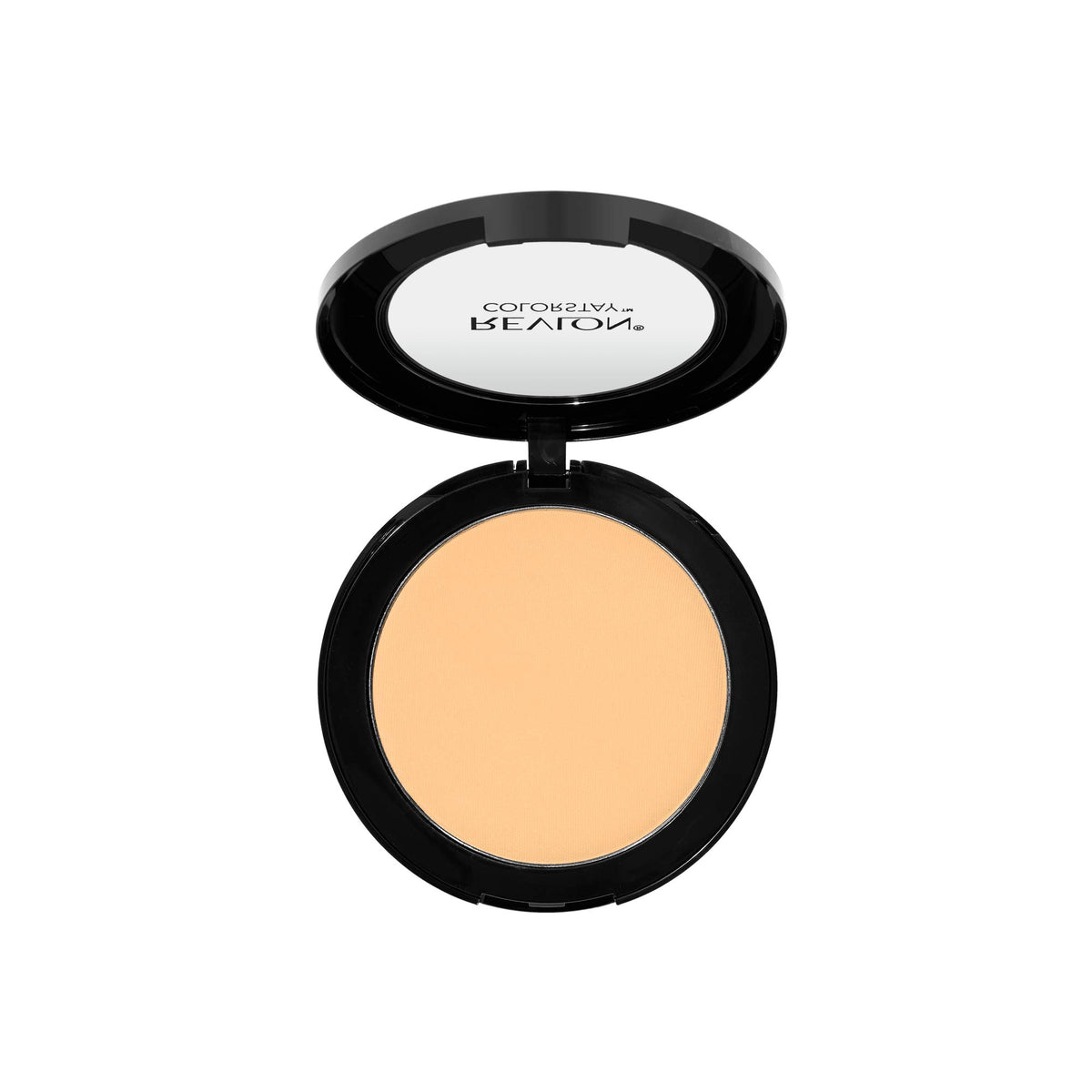 Revlon powder open with applicator puff demonstrating easy touch-ups benefit