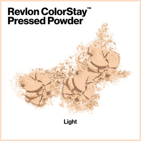 Close-up of Revlon ColorStay powder surface showing texture and smooth matte finish