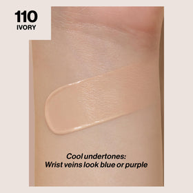 Revlon pump close-up dispensing foundation, controlled application benefit