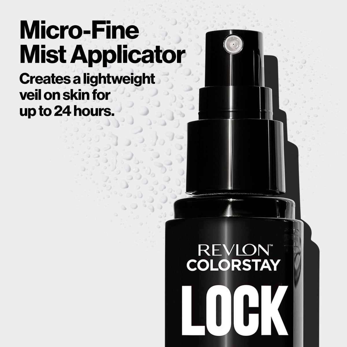 Revlon mist texture on skin showing lightweight, non-tacky finish