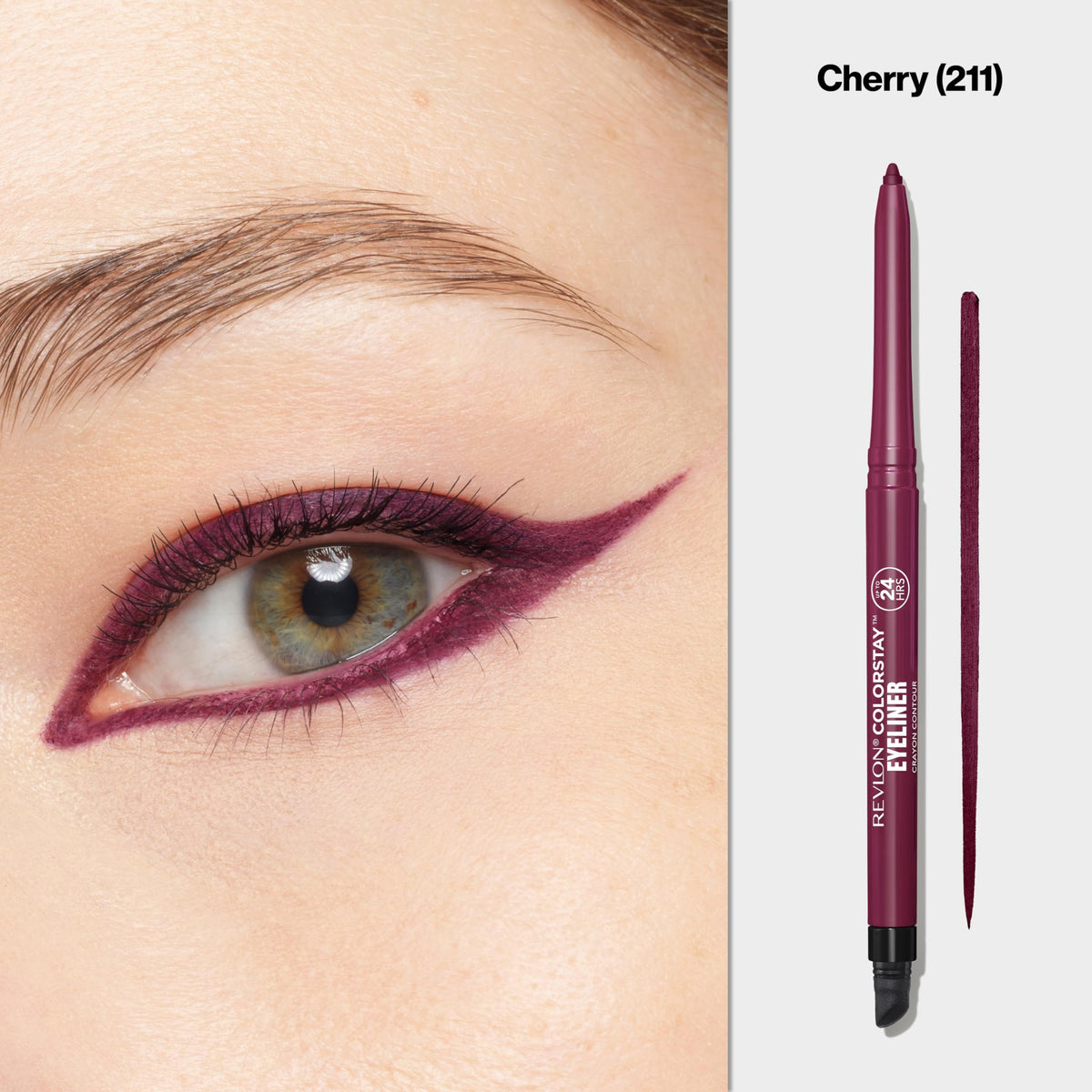 REVLON smudger blending the liner for seamless smoked-eye benefit