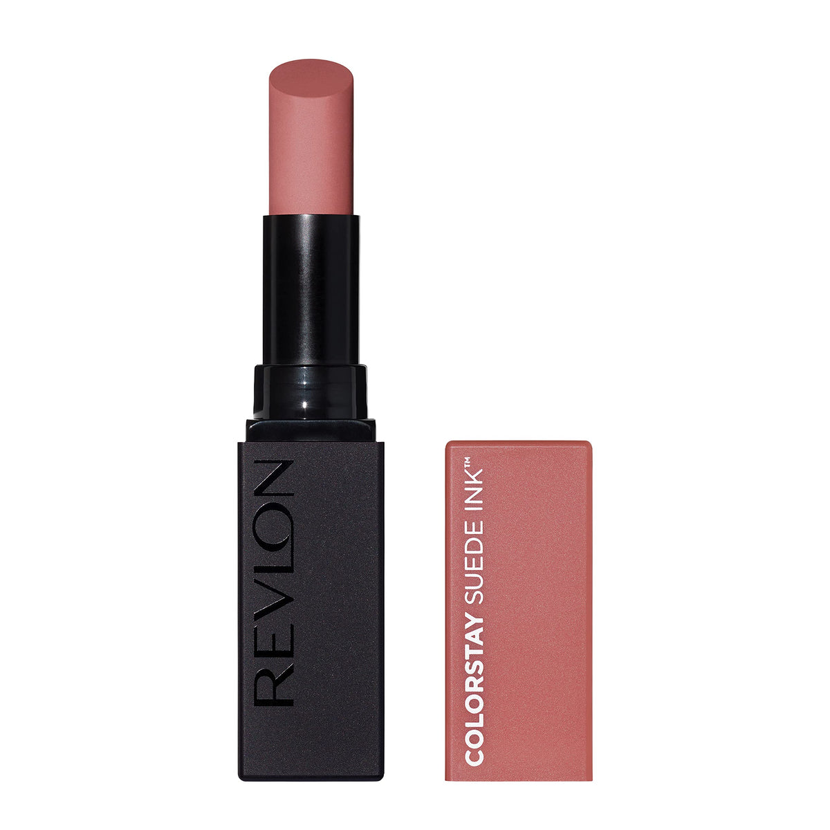 Revlon ColorStay Suede Ink front bottle showing shade and label benefits