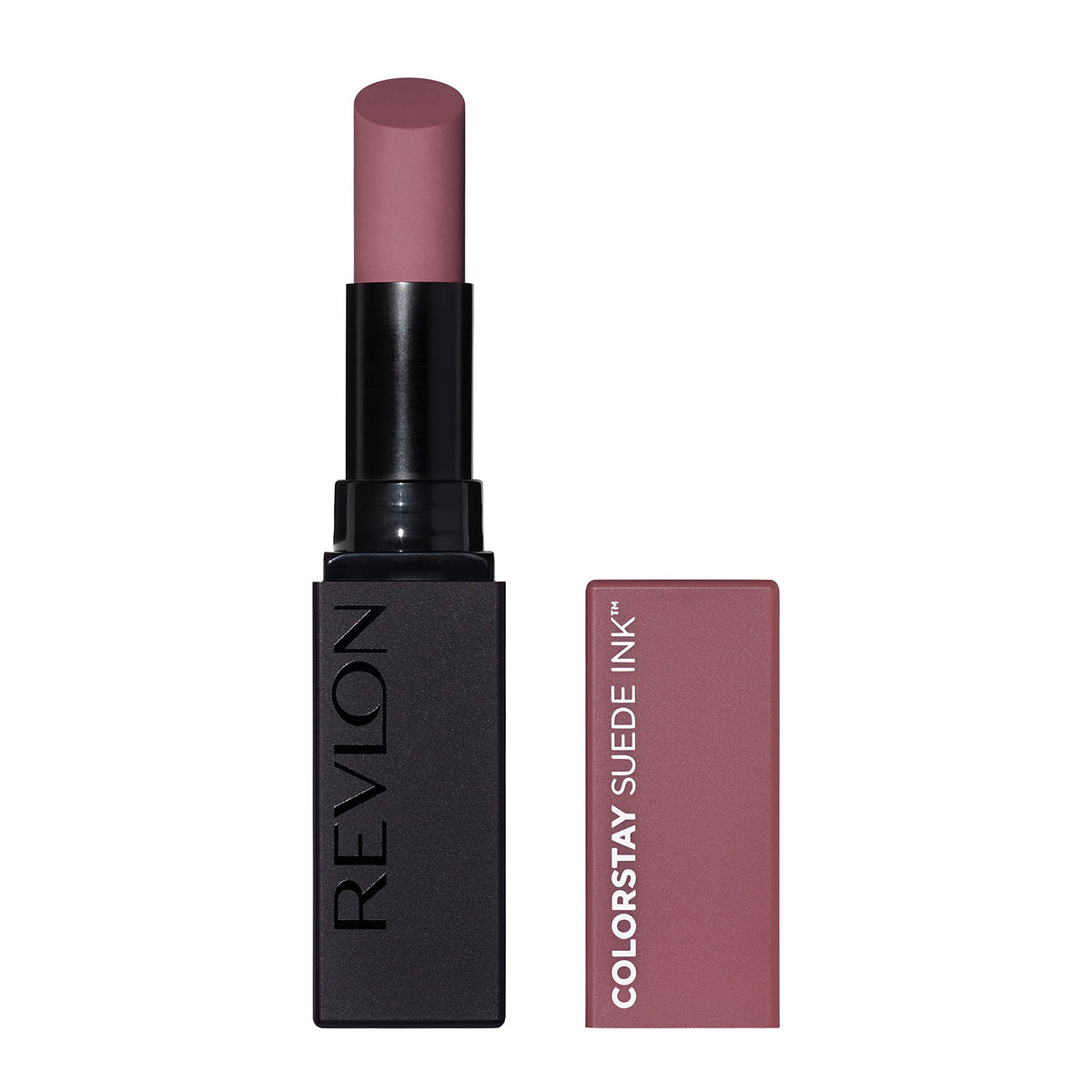 Revlon ColorStay Suede Ink front packaging shows shade and benefit