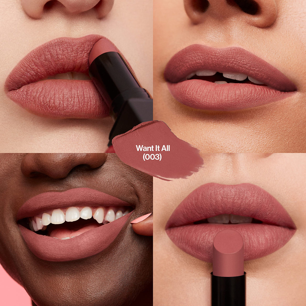Revlon color swatch on arm showing vivid pigment payoff and true-to-tube color