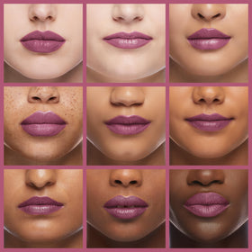 REVLON model wearing Ultimate Orchid in daylight showing flattering purple tone and all‑day confidence