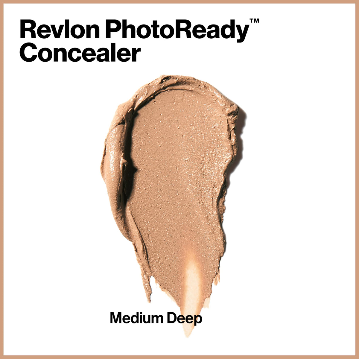 Revlon creamy concealer texture swipe illustrating blendability and smooth finish