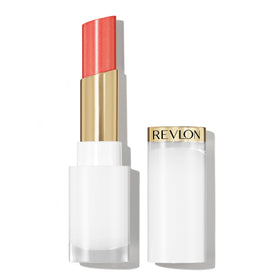 REVLON front packaging showing Dewy Peach glossy balm and shade