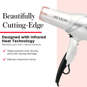 REVLON diffuser attached close-up showing curl enhancement benefit