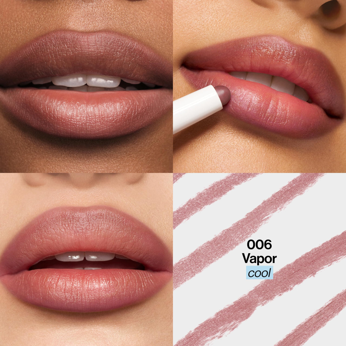 Revlon domed tip close-up demonstrating precise lip-hugging application