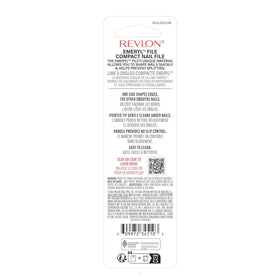 Revlon file held in hand to show size and precise filing benefit