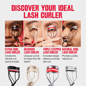 Revlon extra curl before after lashes comparison showing dramatic uplift