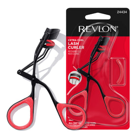 Revlon extra curl front view showing sleek curler for precise lift
