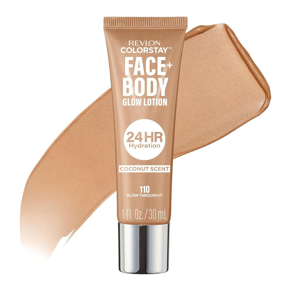 Revlon front packaging showing product and brand for immediate glow