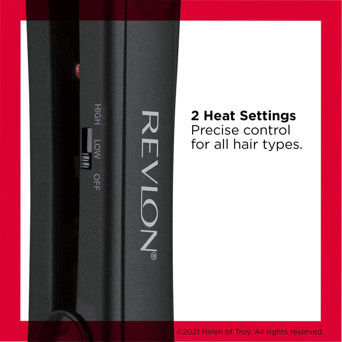 Revlon flat iron in hand demonstrating silicone grip comfort and precise control