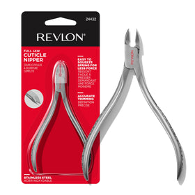 REVLON full jaw cuticle nipper front view showing balanced grips benefiting control