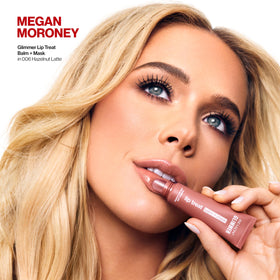 Revlon Glimmer creamy texture on finger demonstrating buttery hydration benefit