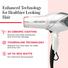 REVLON handle and control buttons for easy personalized styling benefit
