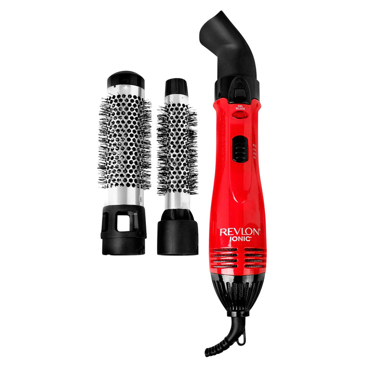 Revlon hot air kit front packaging showing tool and two barrels for versatile styling and faster results