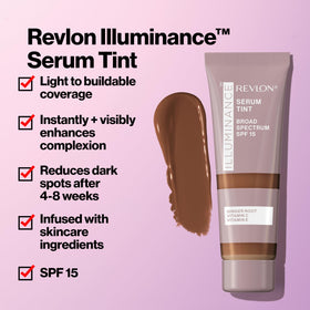 revlon Illuminance texture drop of tinted serum demonstrating smooth, hydrating finish