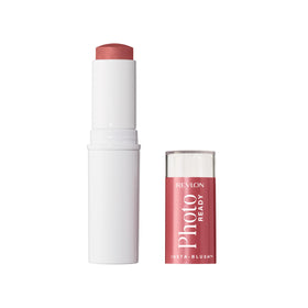 Revlon Insta-Blush Stick front packaging shows vibrant Berry Kiss shade benefit: instant color