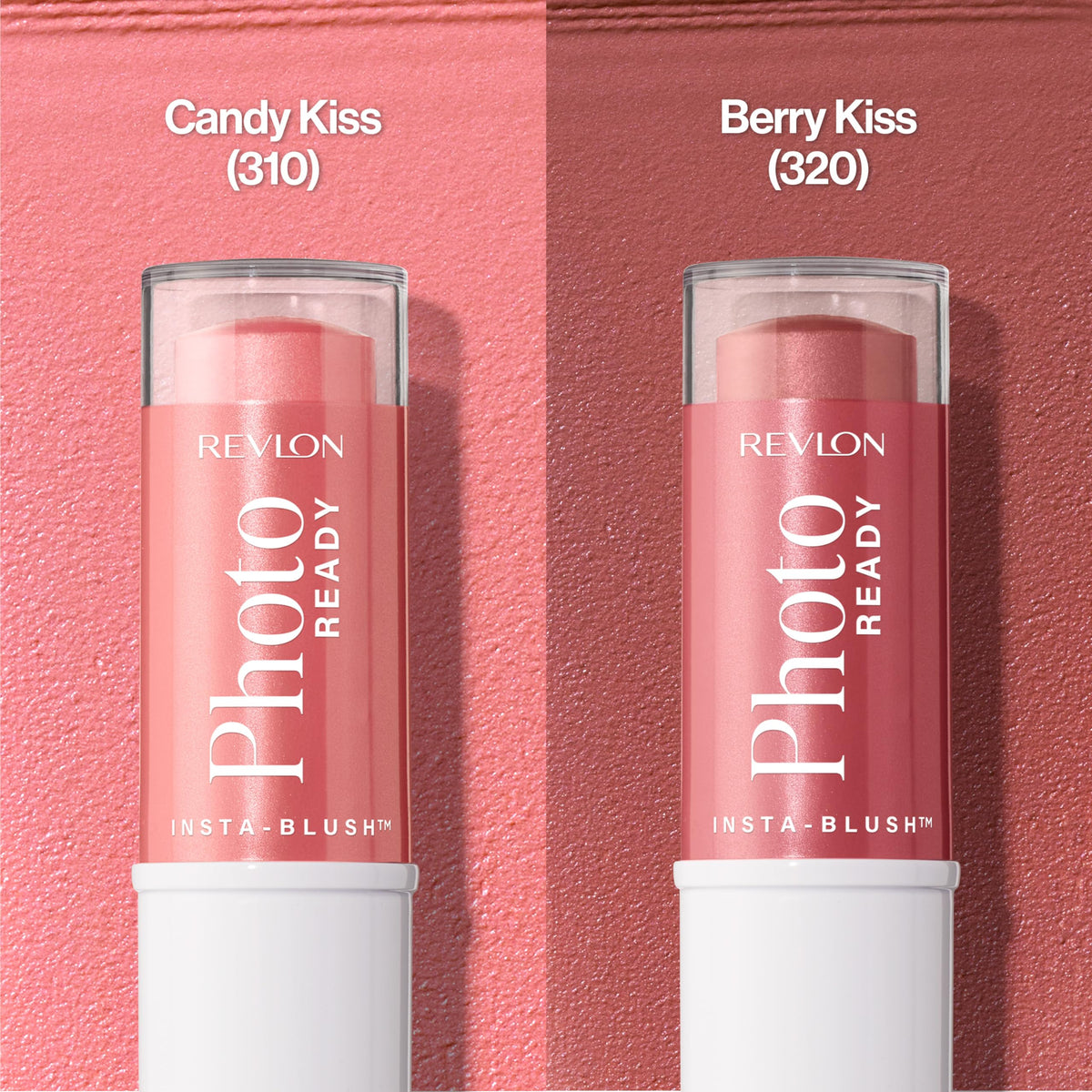 Revlon Insta-Blush Stick held in hand to show compact size and travel-friendly convenience