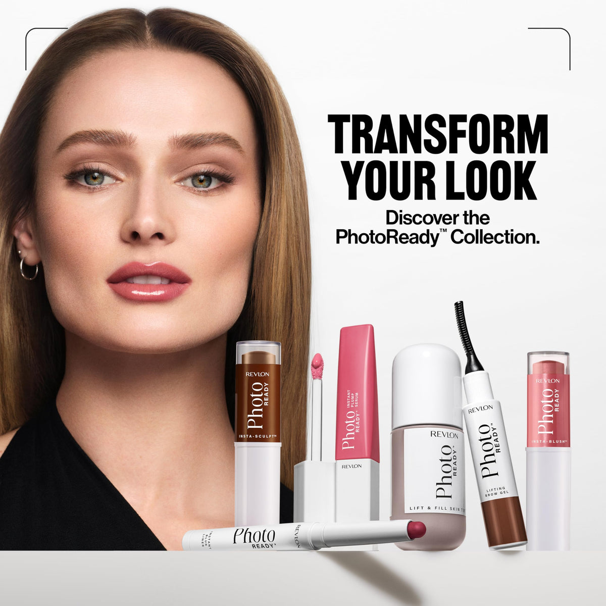 Revlon Insta-Blush Stick beside mirror in lifestyle setting for on-the-go beauty confidence