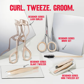 Revlon kit displayed with travel pouch for grooming on the go