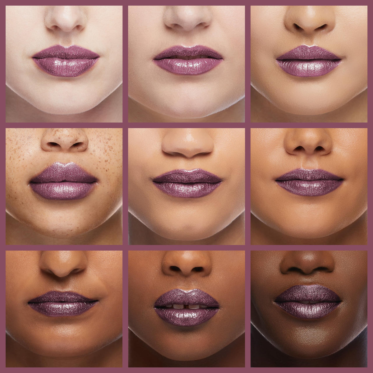 Revlon Limitless Black Cherry swiped on lips showing bold, long-lasting color
