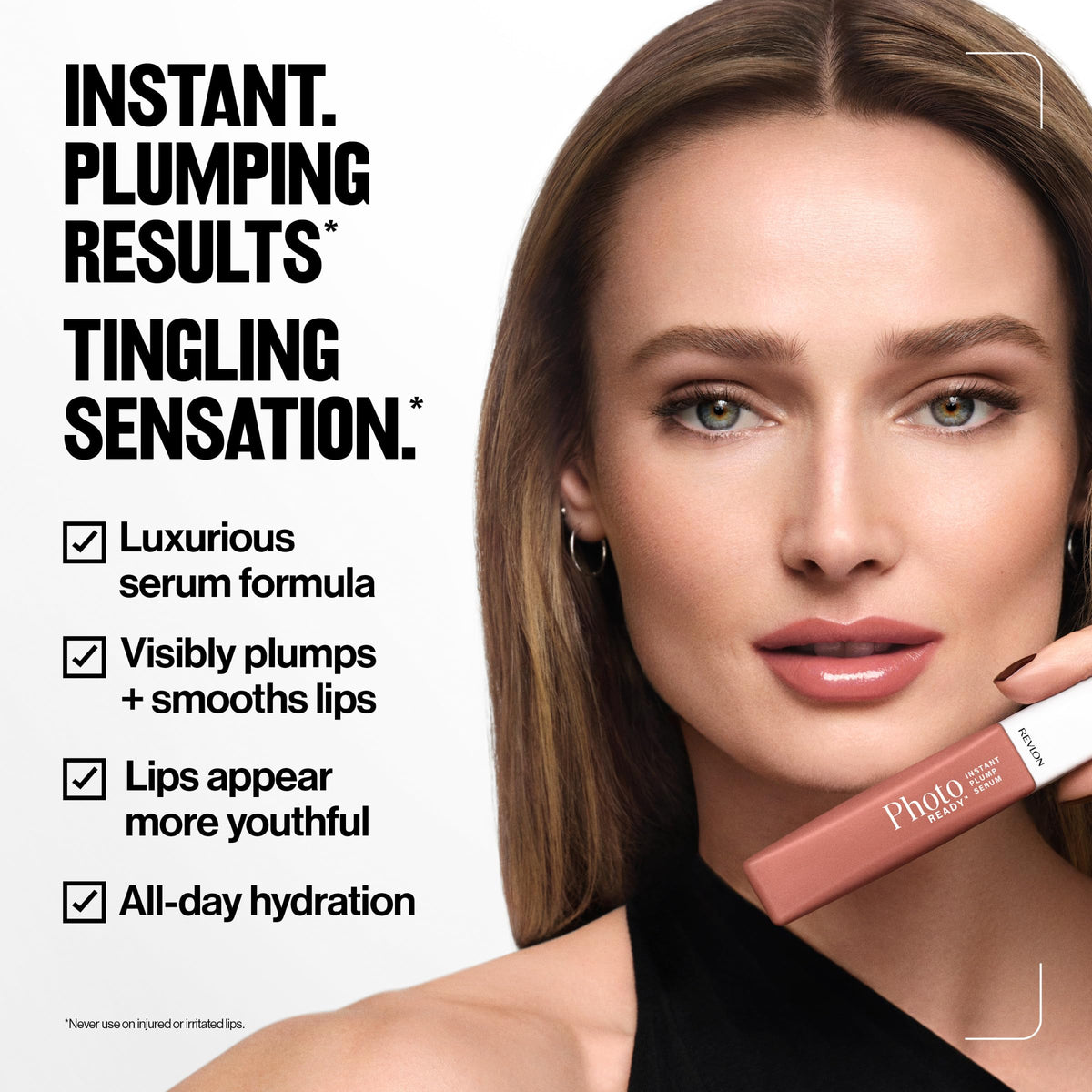 Revlon PhotoReady in hand to show compact 0.25 fl oz tube for on-the-go touch-ups