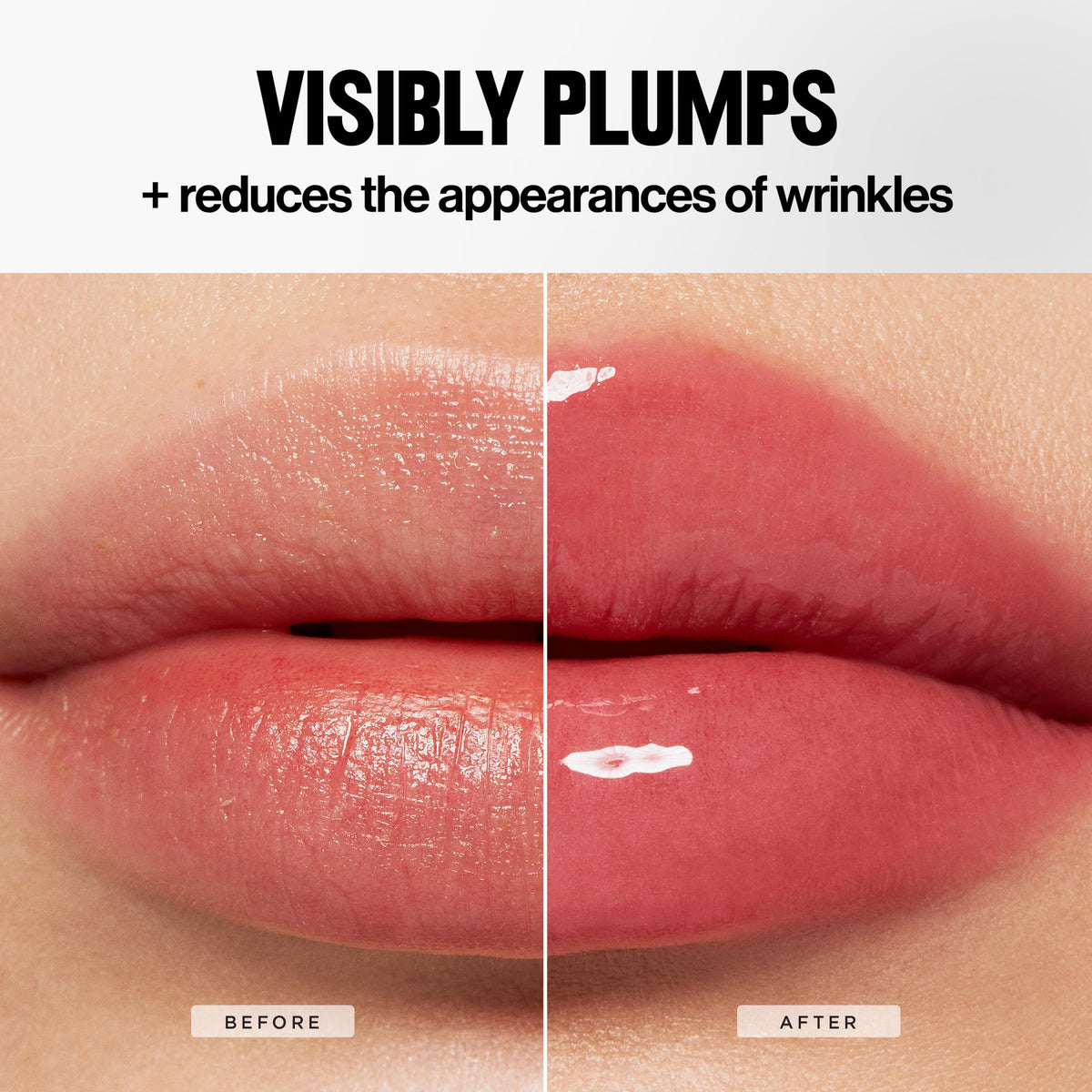 Revlon PhotoReady on model lips showing instant plumping, natural color boost and shine