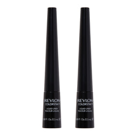 Revlon liquid eyeliner front packaging showing bold black color and twin-pack convenience