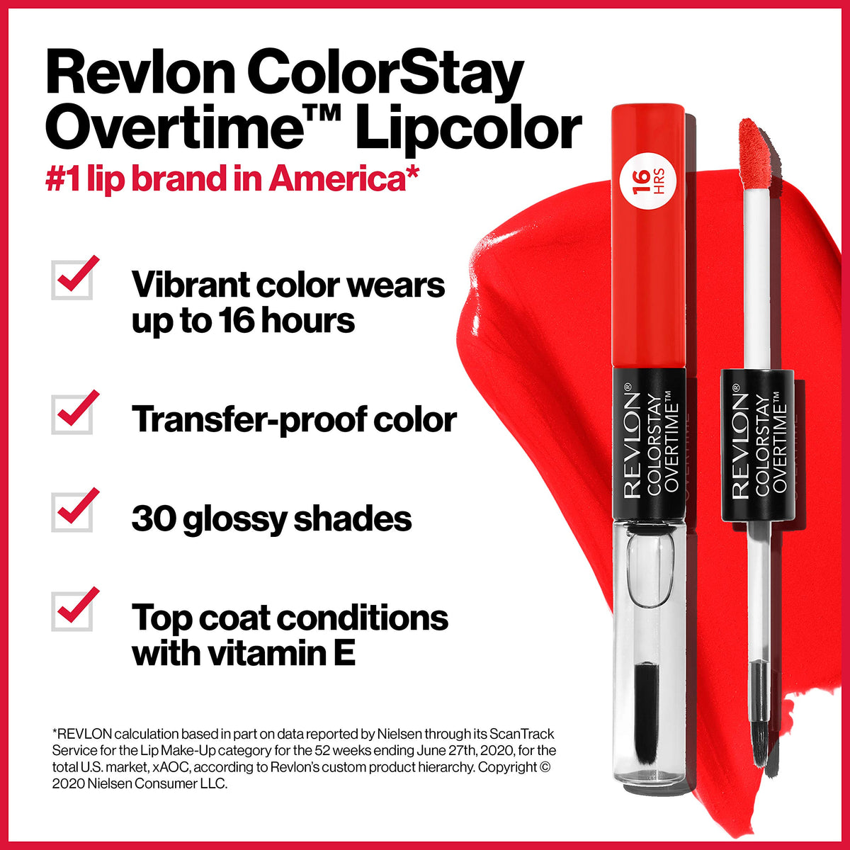 Revlon liquid lipstick texture close-up showing smooth pigmented finish benefit