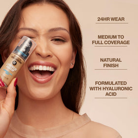 Revlon liquid texture close-up showing smooth blendability and hydrated finish